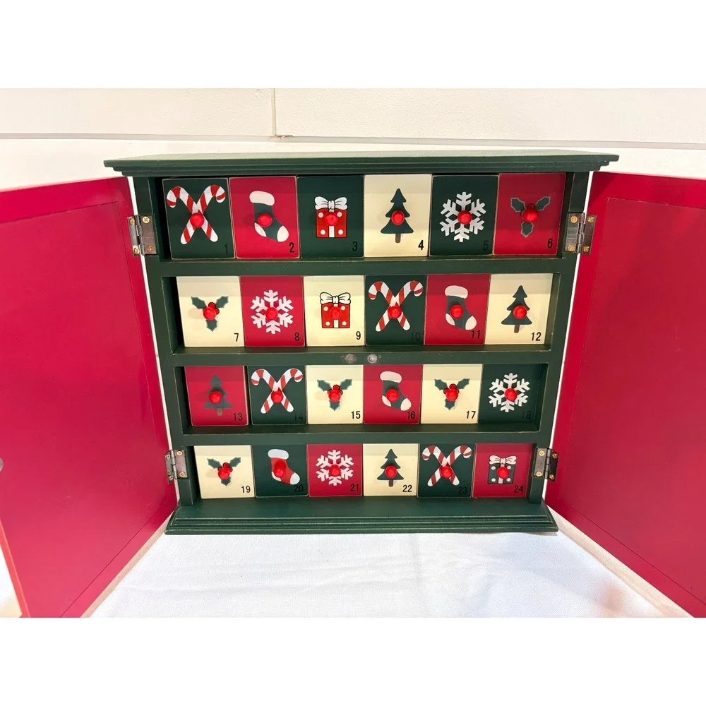 2003 Christmas Wooden Box Advent Calendar